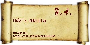 Ház Attila névjegykártya